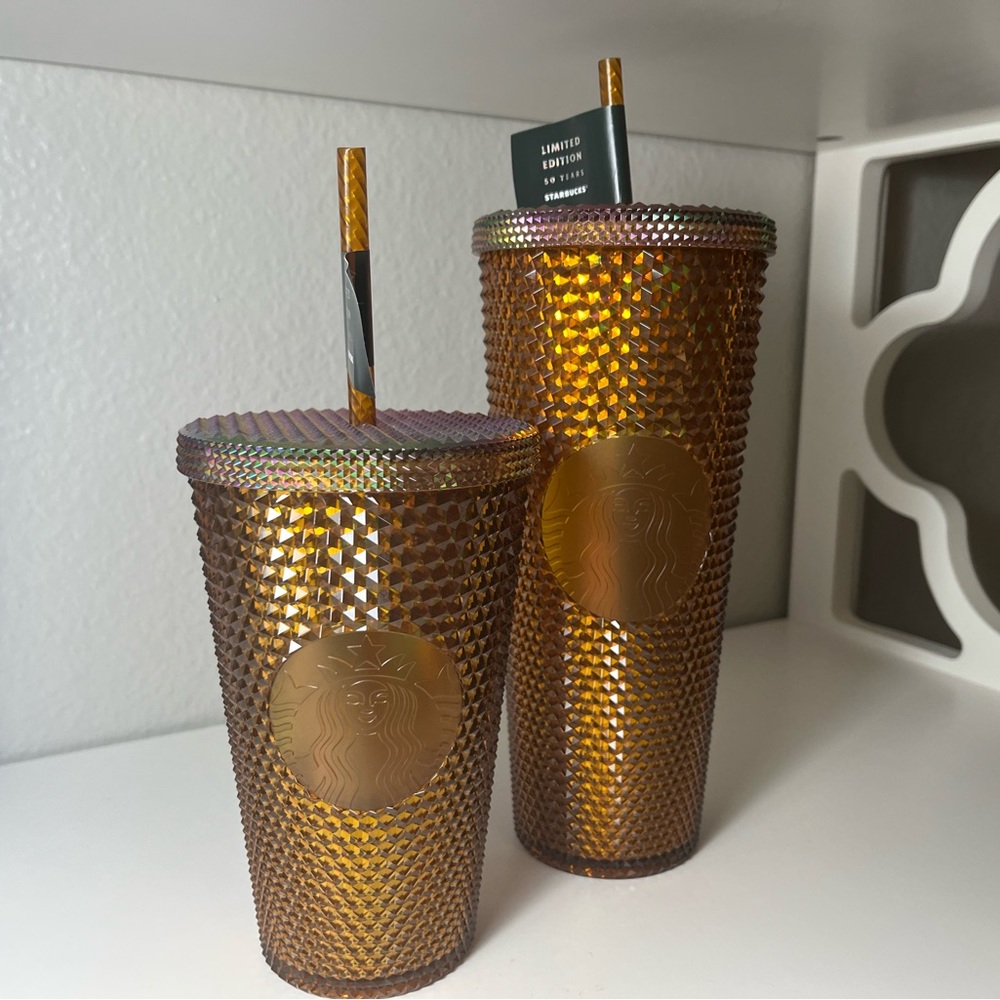 Starbucks Studded Honeycomb 50th Anniversary set GRANDE AND VENTI